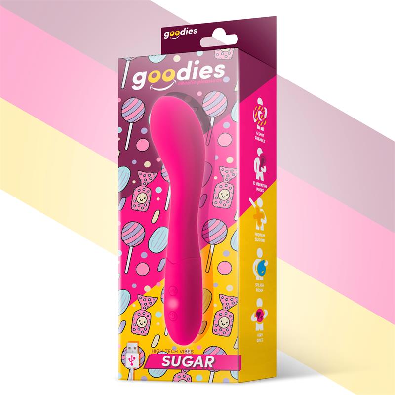 Sugar G Spot Vibe USB Silicone Fushsia