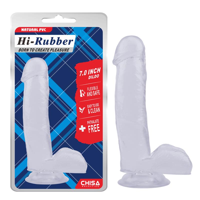 Dildo Hi Rubber 7 Clear