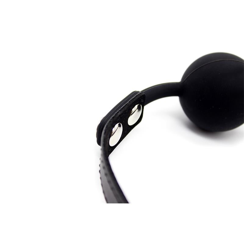 Silicone Ball Gag 4 cm Adjustable Black