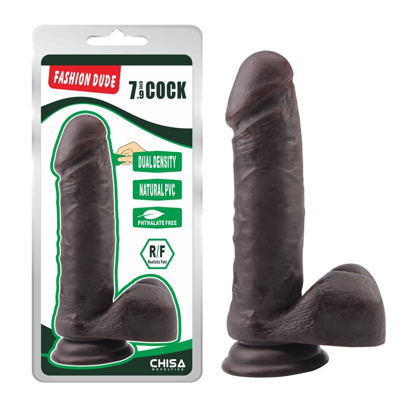 Dildo Dual density Fashion Dude 79 Brown