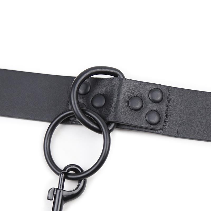 Collar with Leash Black