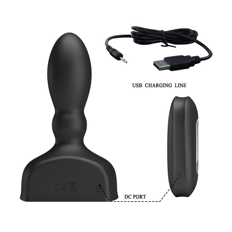 Anal Stimulator Harriet Inflatable USB Silicone Black