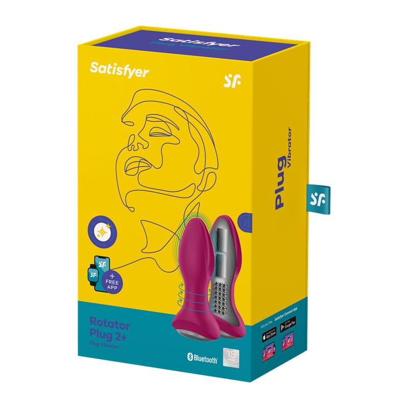 Rotator Plug 2 Butt Plug with APP USB Fuchsia